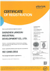 Chiny Shenzhen Langdai Industrial Development Co., Ltd. Certyfikaty
